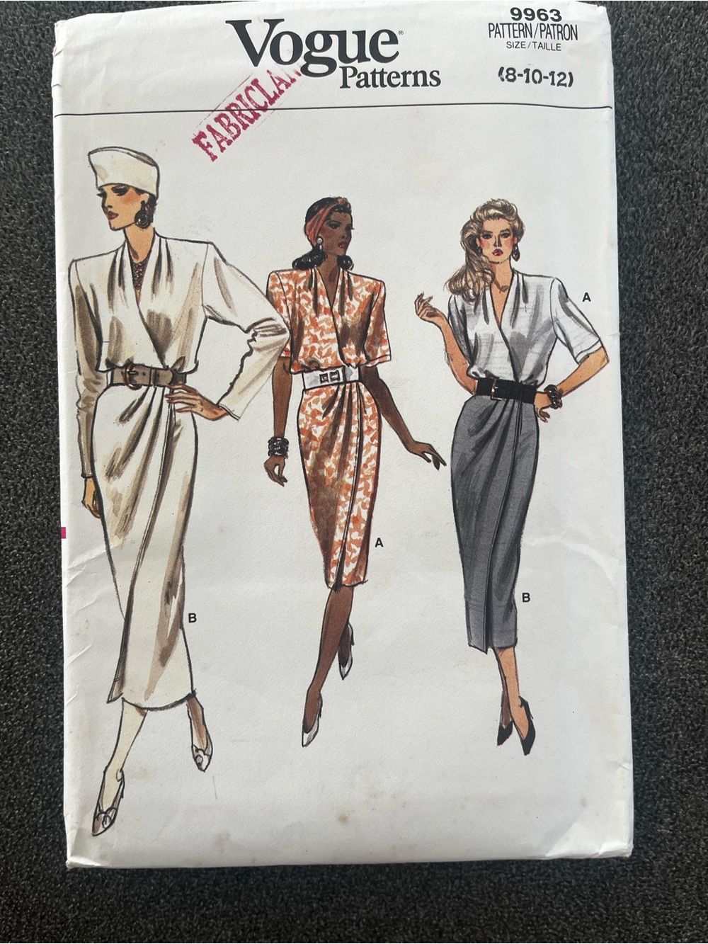 Women's Skirt Dress Sewing Pattern - Neutral, Orange, Gray